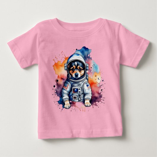 Schattigee ruimtehond astronaut puppy (Voorkant)