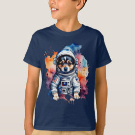 Schattigee ruimtehond astronaut puppy t-shirt