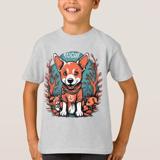 Schattigee ruimtehond astronaut puppy T-shirt (Voorkant)