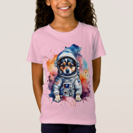 Schattigee ruimtehond astronaut puppy t-shirt