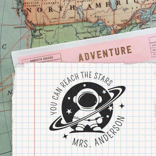 Schattigee ruimteJe kunt de sterrenleraar bereiken Rubberstempel