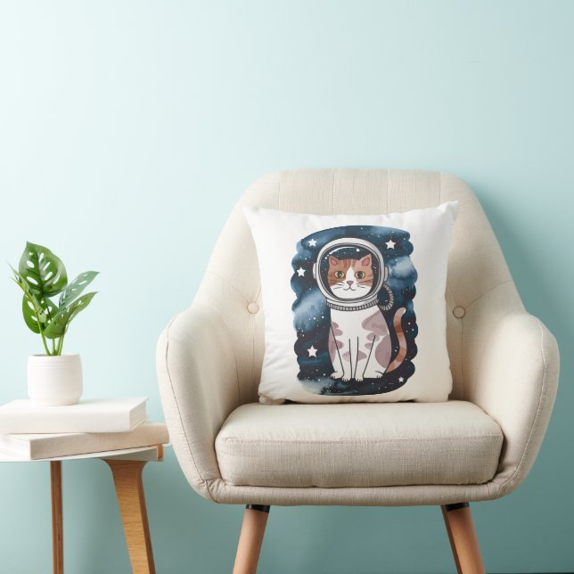 Schattigee ruimtekat astronaut kussen (Stoel)