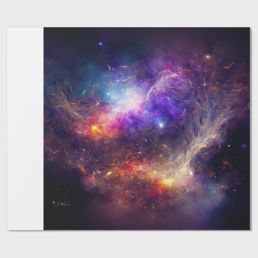 Schattigee ruimteplaneten cadeaupapier (Vlak)