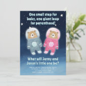 Schattigee ruimtethema-gender onthult astronaut-Be Kaart (Staand voorkant)