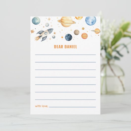 Schattigee ruimtetijd Capsule Kaart Planets Boy Ve (Staand voorkant)