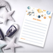 Schattigee ruimtetijd Capsule Kaart Planets Boy Ve