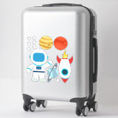 Schattigee ruimtevaart astronaut raketschip thema sticker (Koffer)