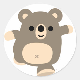 Schattigee Running Cartoon Beer sticker
