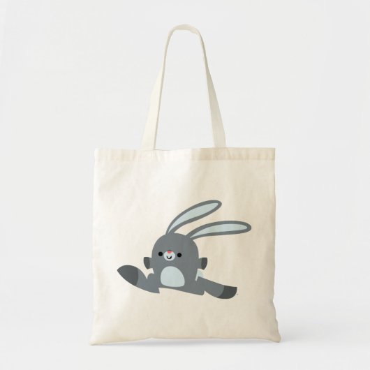 Schattigee Running Cartoon Konijnenzak Tote Bag (Voorkant)
