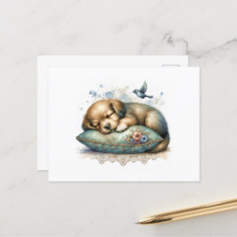 Schattigee Rustgevende Puppy Briefkaart