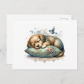 Schattigee Rustgevende Puppy Briefkaart (Voorkant / Achterkant)