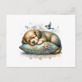 Schattigee Rustgevende Puppy Briefkaart