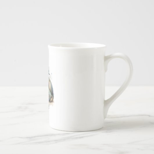 Schattigee rustgevende puppy stress minder porselein kop (Rechts)