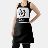 Schattigee  Rustic Bow Monogram Familienaam Schort (Insitu)