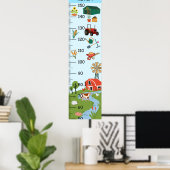 Schattigee Rustieke Boerderij Groeikaart Poster (Thuiskantoor)