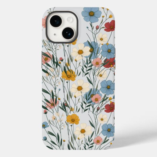 Schattigee Rustieke Boho Kleurrijke wilde bloem Case-Mate iPhone Case (Achterkant)