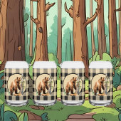 Schattigee Rustieke bruine beren cabine Blikvorm Glas