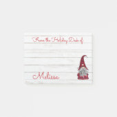 Schattigee rustieke Faux Wood Christmas Holiday De Post-it® Notes (Voorkant)