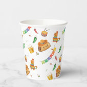Schattigee rustieke Fiesta Taco over een Baby show Papieren Bekers (Links)