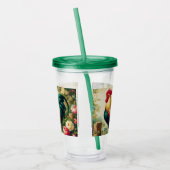 Schattigee rustieke/ haan acryl drinkbeker (Links)