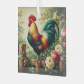 Schattigee rustieke/ haan glas ornament (Voorkant links)
