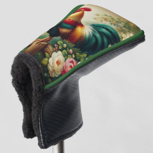 Schattigee rustieke/ haan golfheadcover (3/4 voorkant)