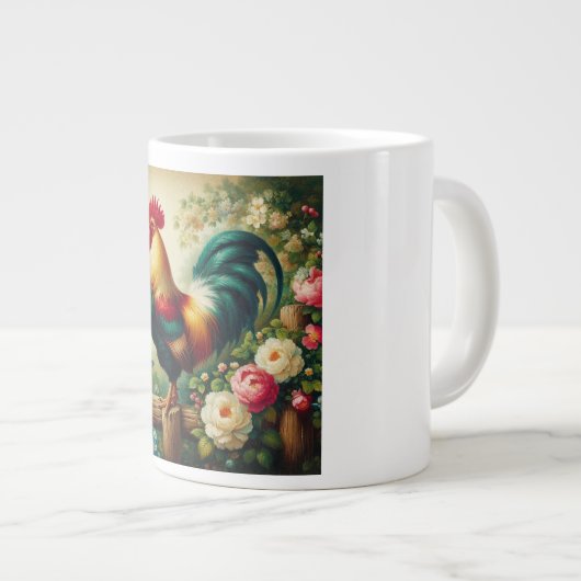 Schattigee rustieke/ haan grote koffiekop (Voorkant rechts)