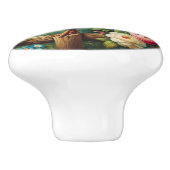 Schattigee rustieke/ haan keramische knop (Zijkant)