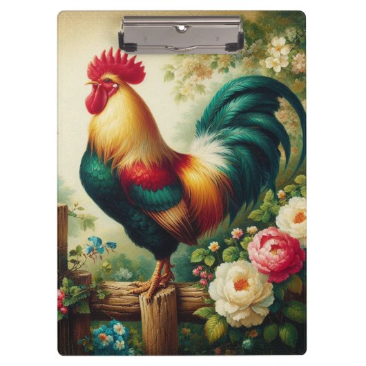 Schattigee rustieke/ haan klembord (Voorkant)