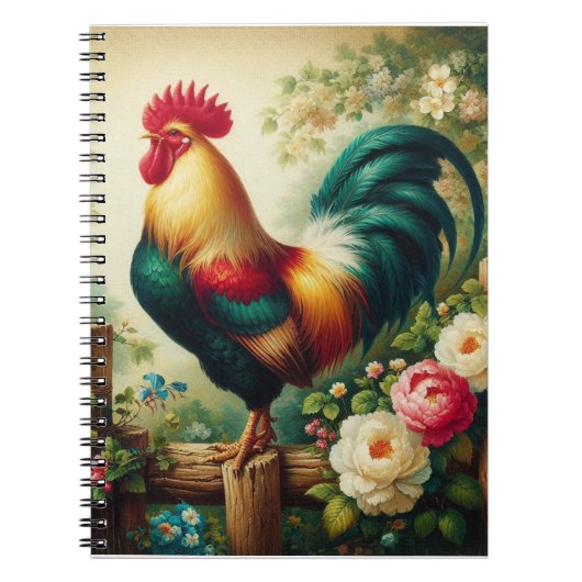 Schattigee rustieke/ haan notitieboek (Voorkant)
