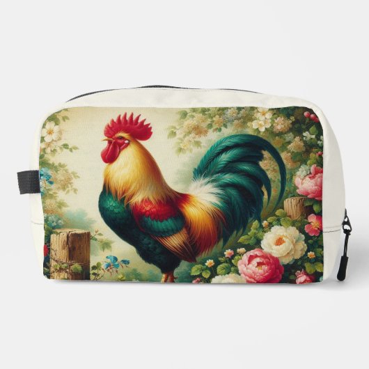 Schattigee rustieke/ haan toilettasje (Voorkant)