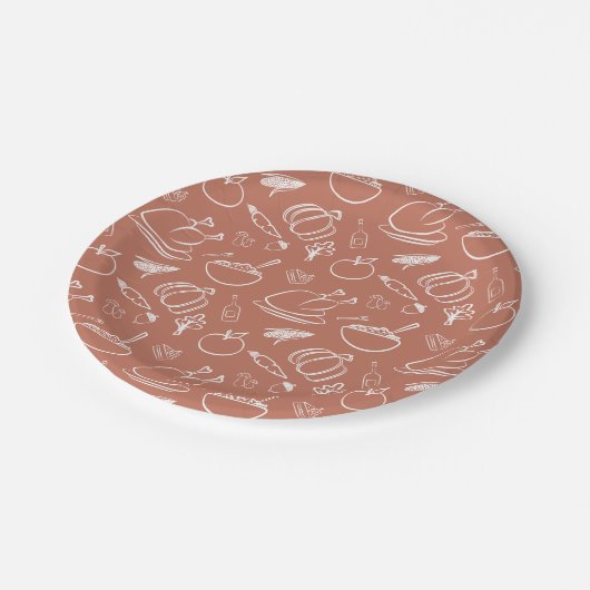 Schattigee rustieke Herfst herfst Thanksgiving oog Papieren Bordje (Gekanteld)