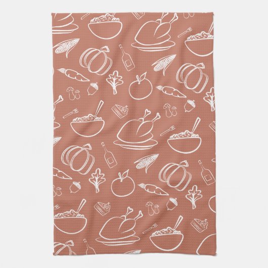 Schattigee rustieke Herfst herfst Thanksgiving oog Theedoek (Verticaal)