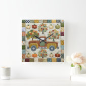 Schattigee rustieke Herfst pick-up truck wandklok (Huis)