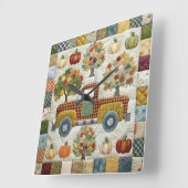 Schattigee rustieke Herfst pick-up truck wandklok (Hoek)
