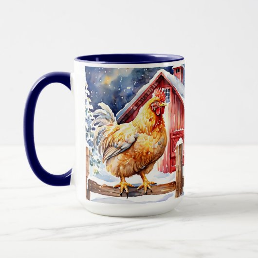 Schattigee rustieke kerstkip mok (Links)