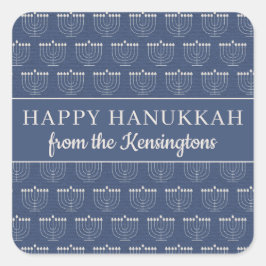 Schattigee rustieke Menorah Chanoeka vakantie Vierkante Sticker