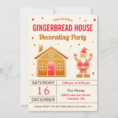 Schattigee rustieke peperkoek huis decoratie parti kaart (Voorkant)