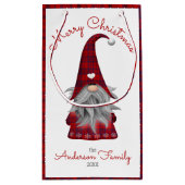 Schattigee rustieke Plaid Familie Vrolijke Kerstgn Klein Cadeauzakje (Achterkant)