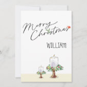 Schattigee, rustieke, traditionele kerstkaart (Voorkant)