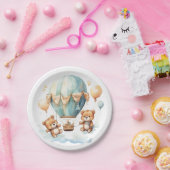 Schattigee rustieke tweeling Baby shower nauwelijk Papieren Bordje (Feest)