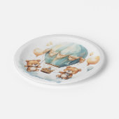 Schattigee rustieke tweeling Baby shower nauwelijk Papieren Bordje (Gekanteld)