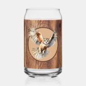 Schattigee rustieke uilenliefhebbers Land Blikvorm Glas (Voorkant)