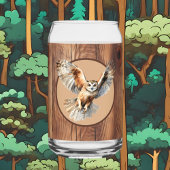 Schattigee rustieke uilenliefhebbers Land Blikvorm Glas