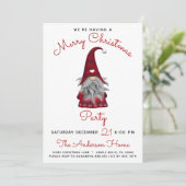 Schattigee rustieke vrolijke kerstfeest Plaid Gnom Kaart (Staand voorkant)