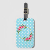 Schattigee rustieke weide bloemenkrans foto Moeder Bagagelabel (Voorkant (verticaal))