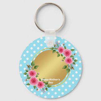 Schattigee rustieke weide bloemenkrans foto Moeder Sleutelhanger