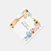 Schattigee Safari Animal Greenery Baby Showe Baby  Servet (Hoek)