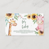 Schattigee Safari Animal Greenery Boeken voor Baby Informatiekaartje (Voorkant)