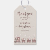 Schattigee Safari Baby Dieren Train Baby shower Cadeaulabel (Voorkant)